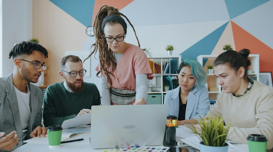 diverse people working together