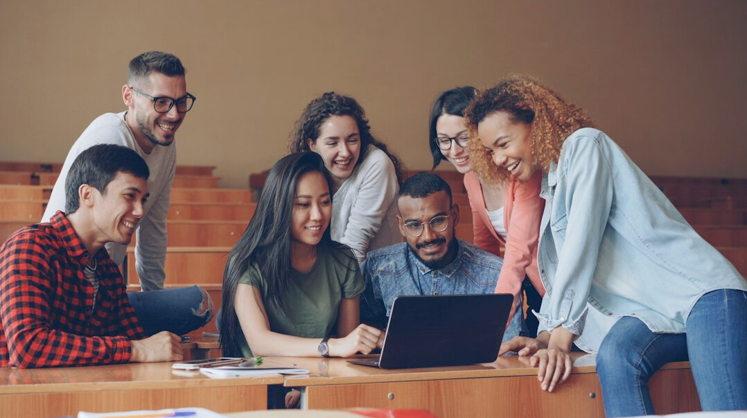 diverse people in discussion