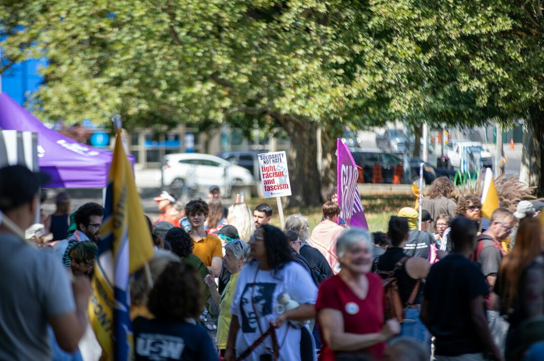 crowd at public rally